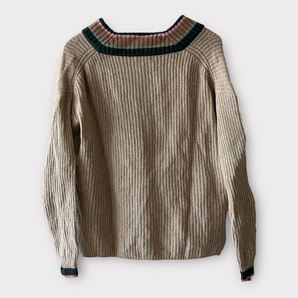 Madewell Tipped Forrest V-Neck Sweater Women's Size XS - Picture 8 of 10